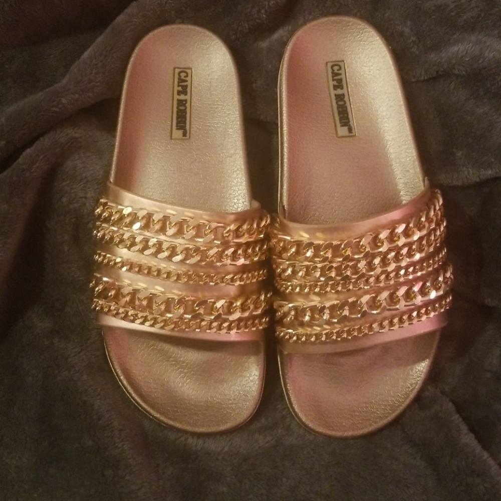 Sandals rose gold new